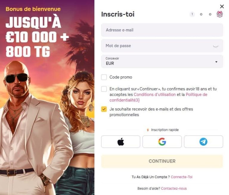 GTBet Casino inscription