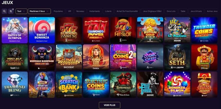 GTBet Casino machines à sous